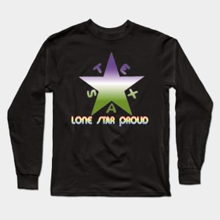 Texas Pride-Genderqueer Long Sleeve T-Shirt